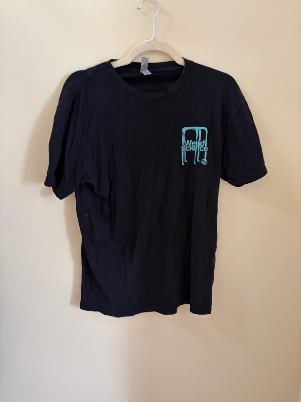 weird science rave black t shirt